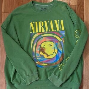 Urban Outfitters Green Nirvana Graphic Sweater